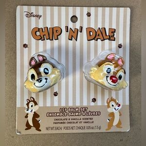 NWT Disney Chip N Dale Chocolate and Vanilla Lip Balm Set. 0.05oz